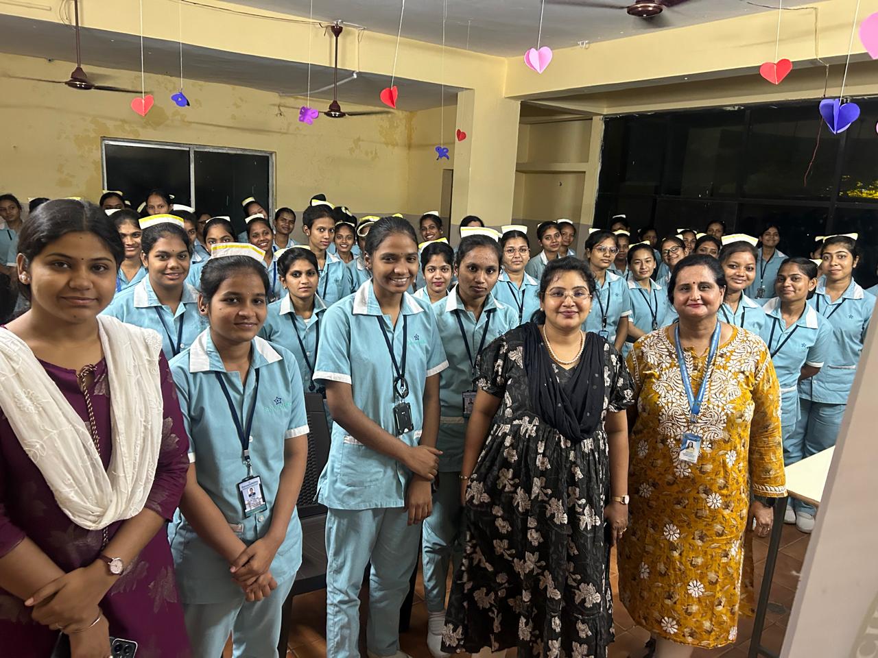 Mrs. Seema Sikri conducting Cyber Safety session at Seven Hills College of Nursing