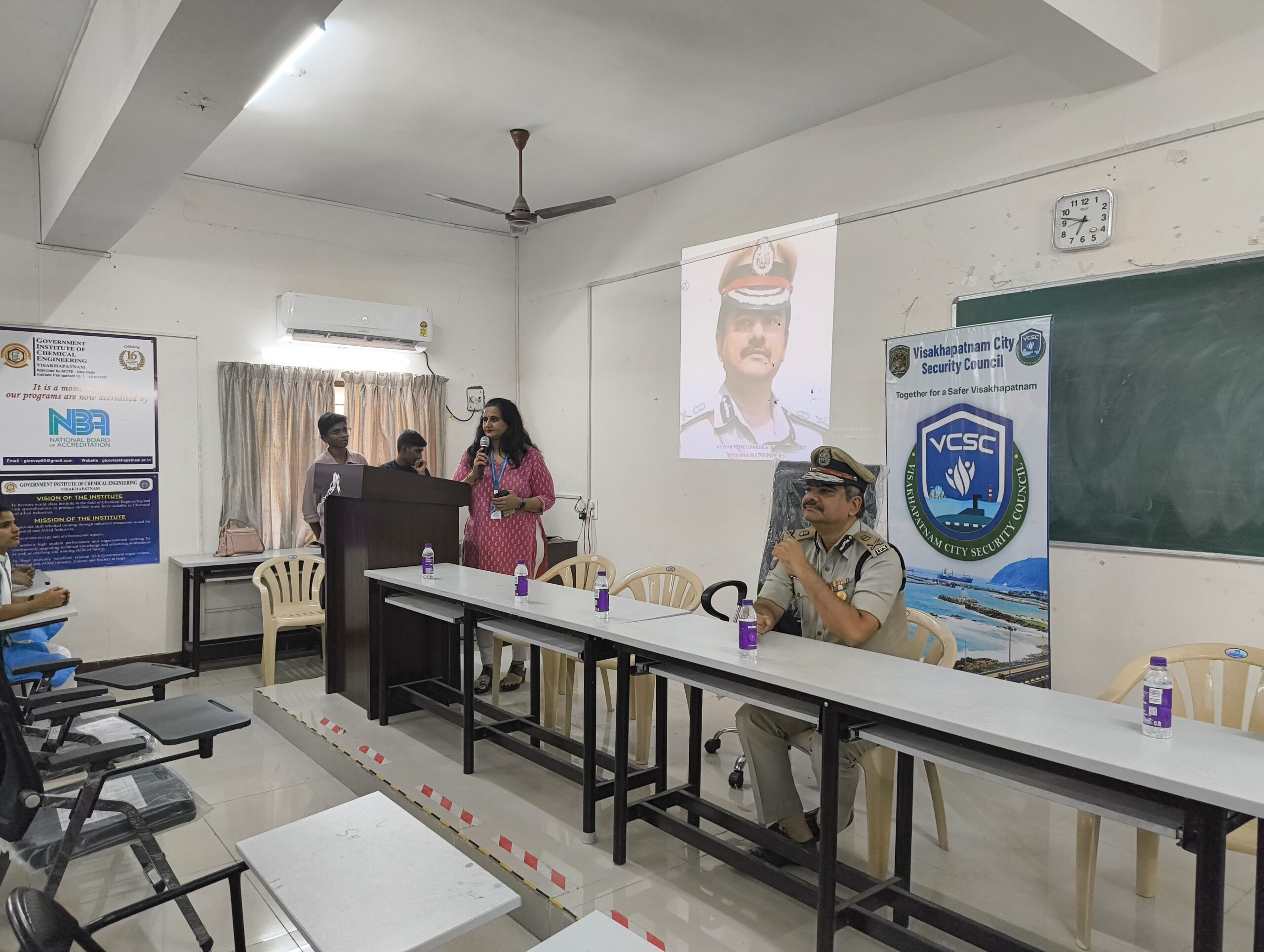 Students participating in the awareness program