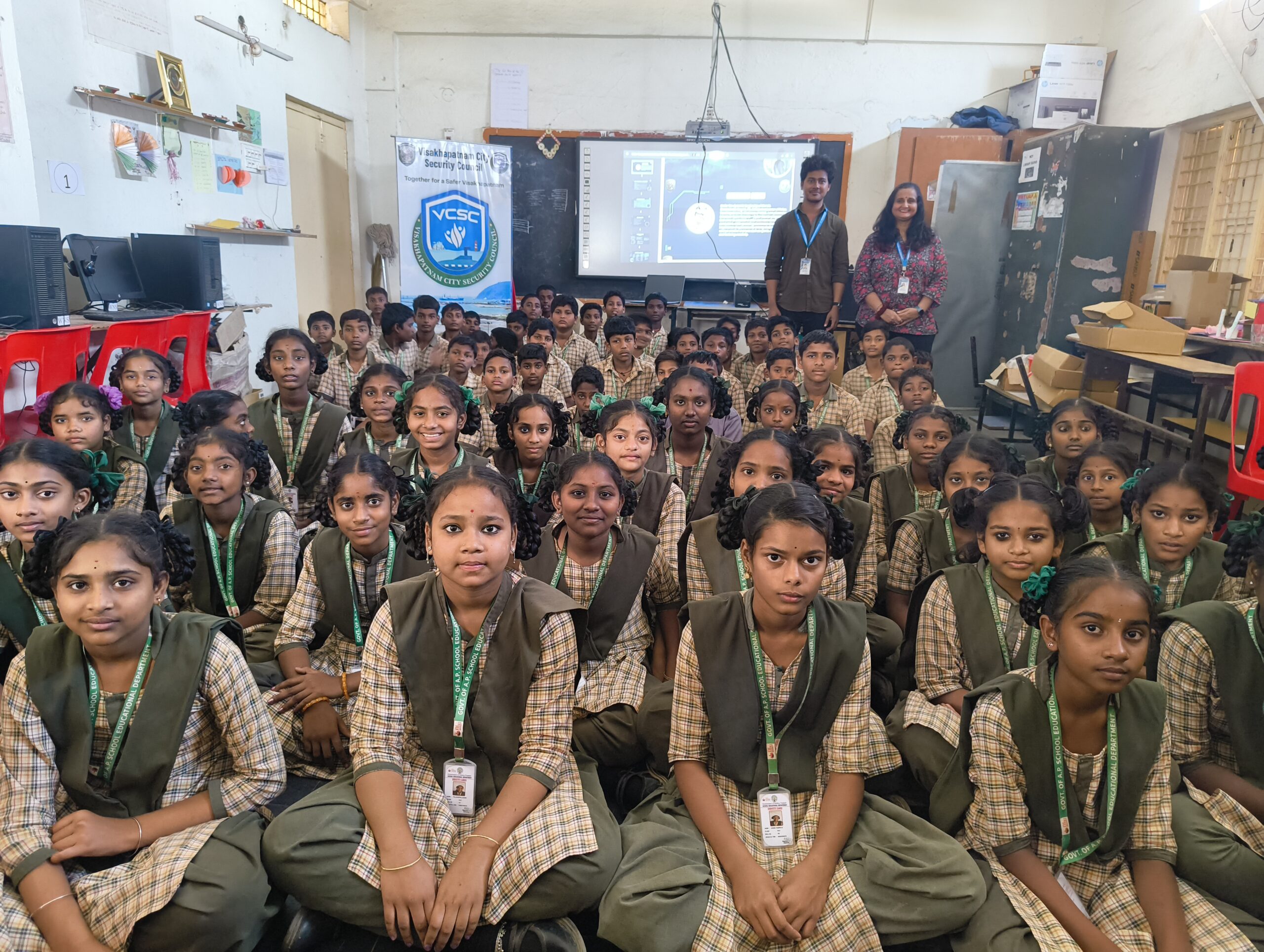 Students participating in Cyber Security session