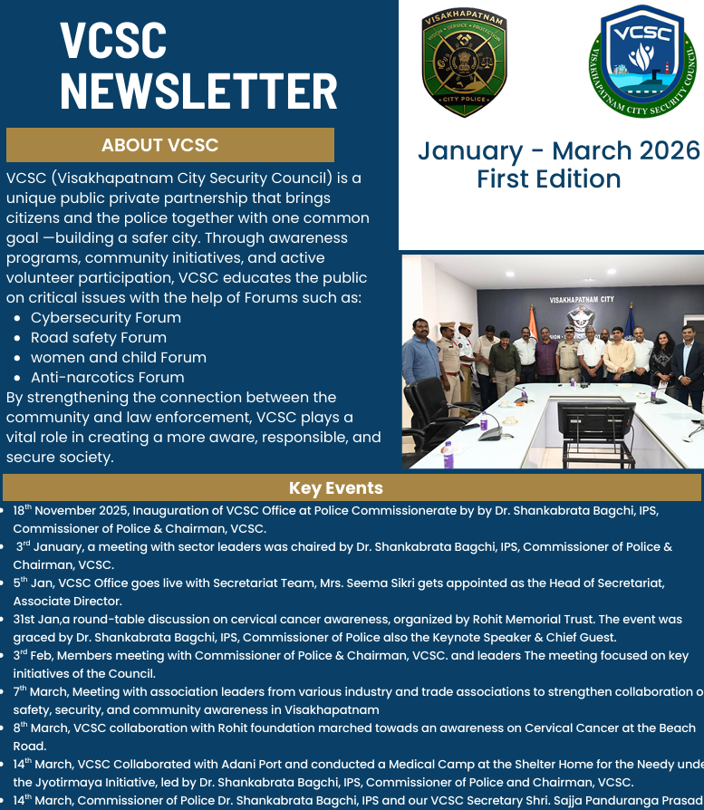 VCSC Newsletter January - March 2026
