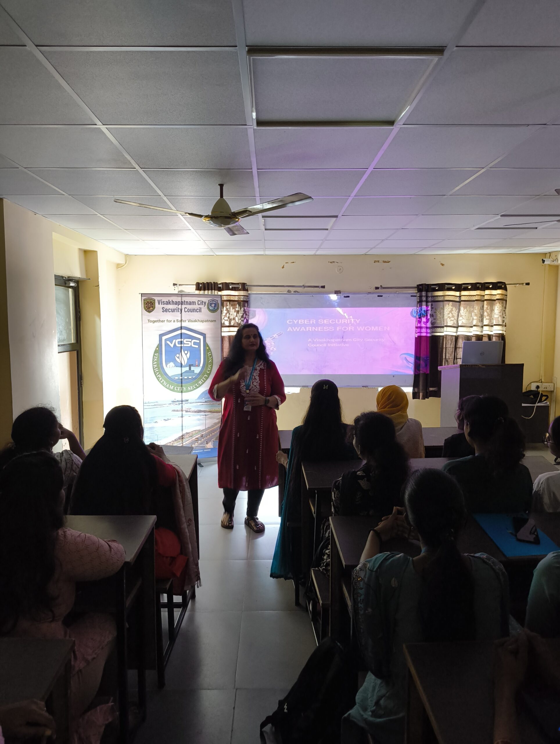 Students attending Cyber Security session at Alliance College